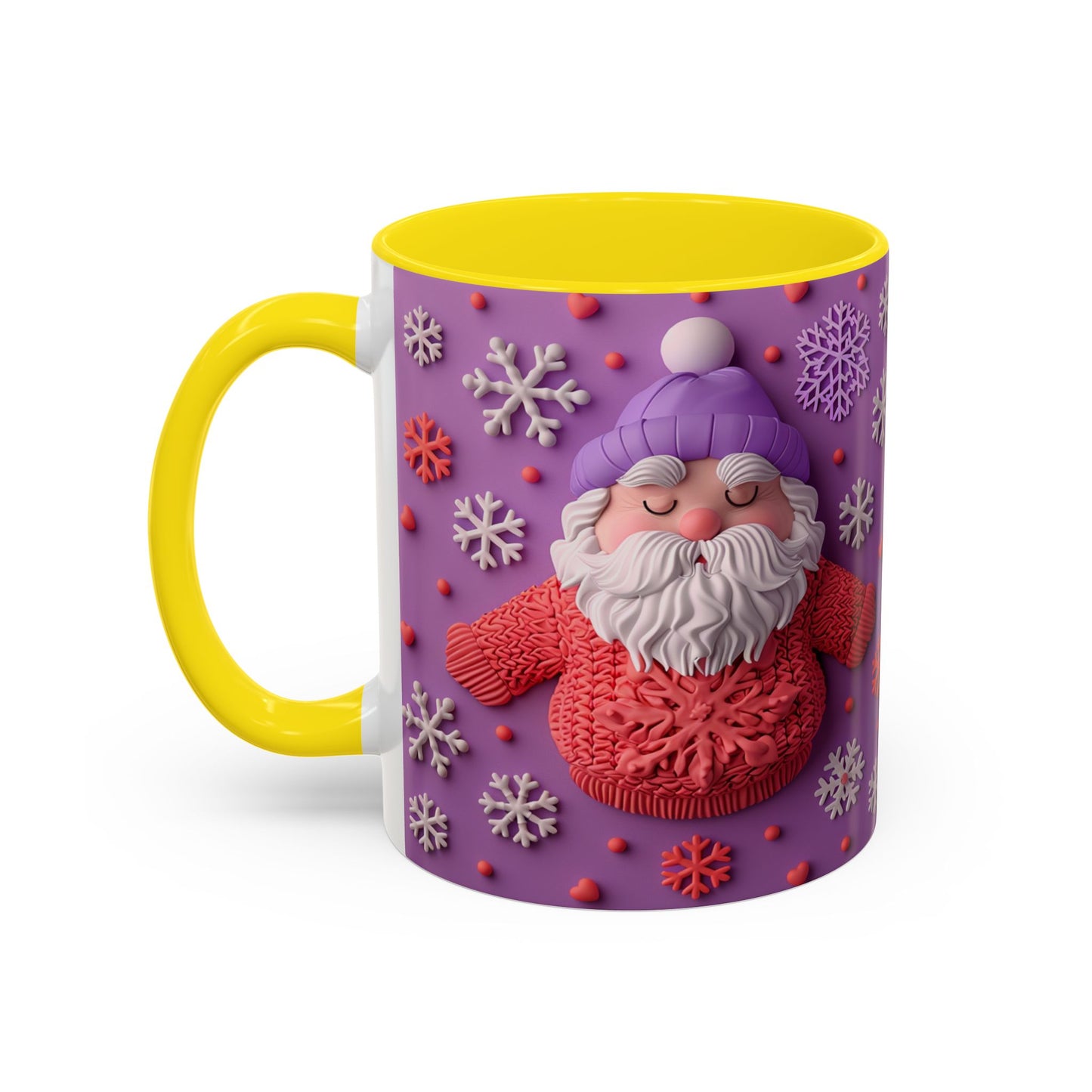 Knit Santa Pattern Mug | Accent Coffee Mug