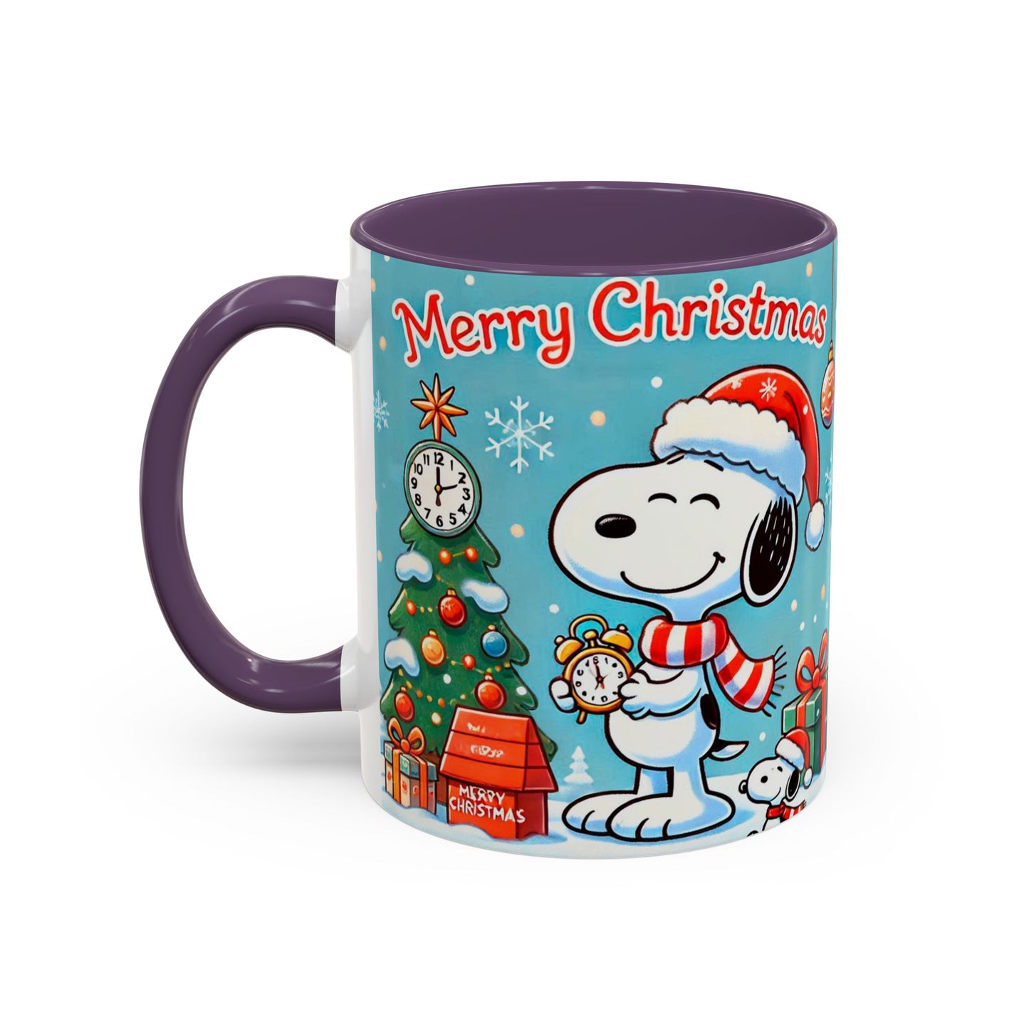 Beagle Chistmas Illustration Mug | Accent Coffee Mug 11oz 15oz
