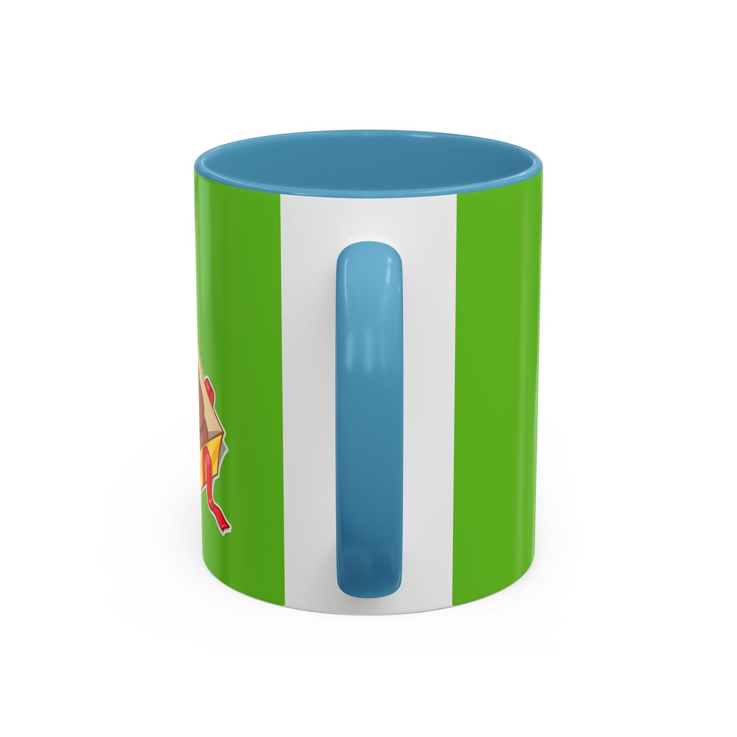 Grinch Character with Poop Present Mug | Accent Coffee Mug