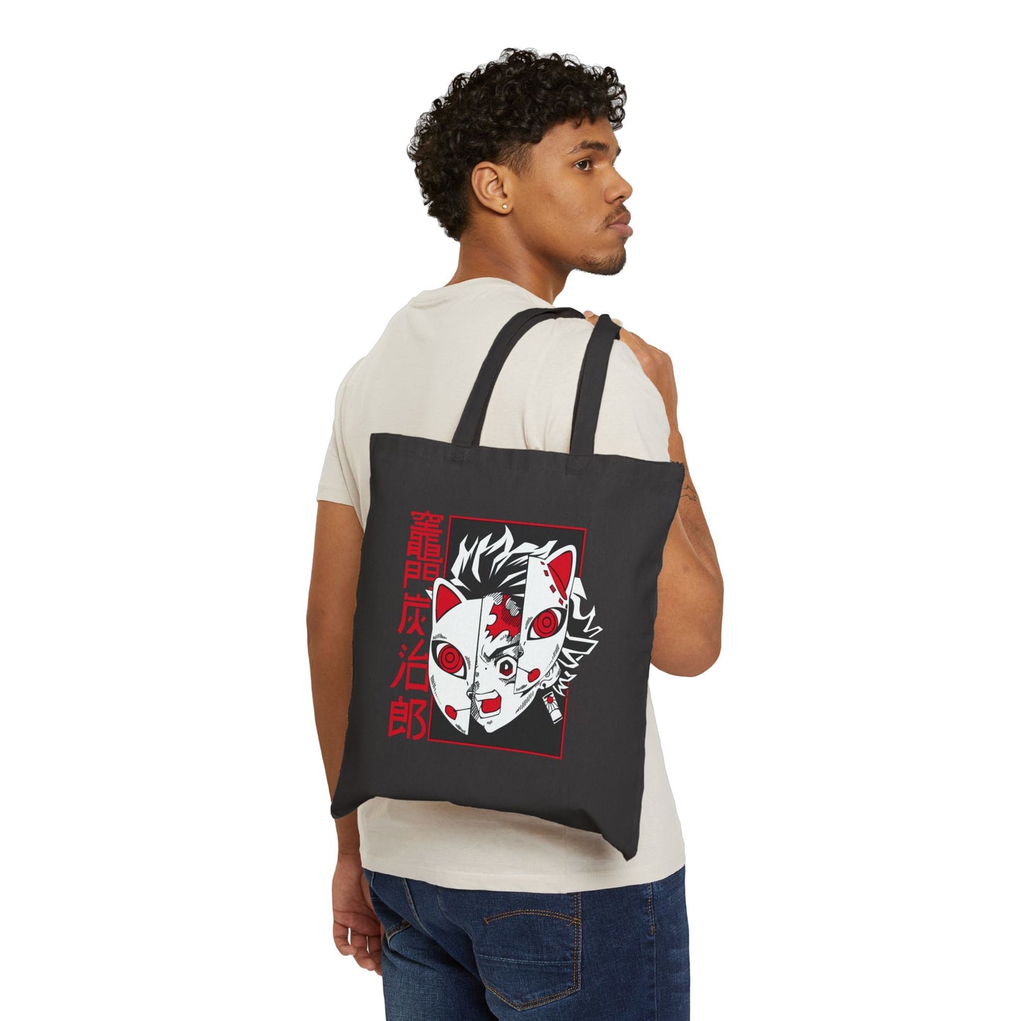 Tanjiro Mask Art | Canvas tote bag