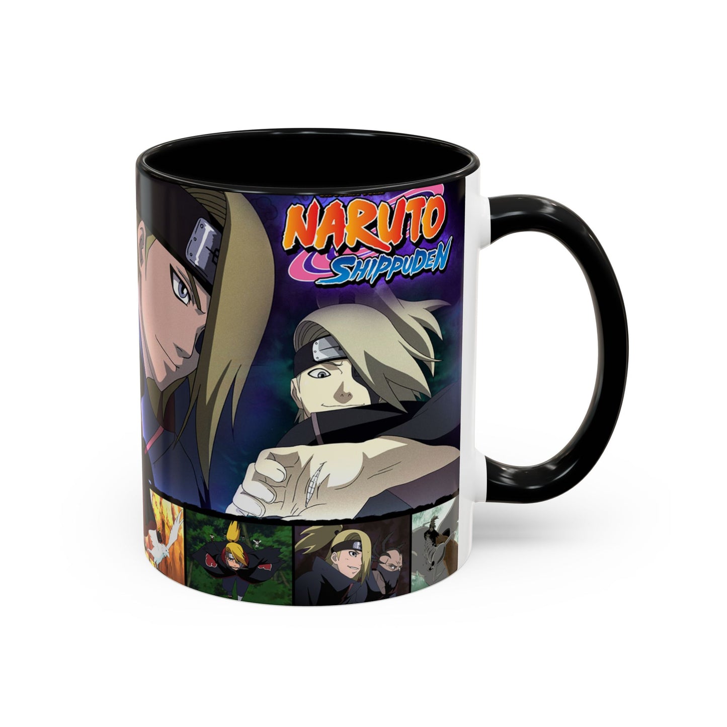Deidara Naruto Shippuden Accent Coffee Mug | Anime Art Collage (11/15oz)