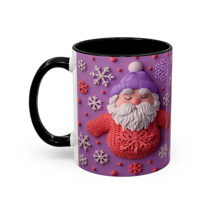 Knit Santa Pattern Mug | Accent Coffee Mug