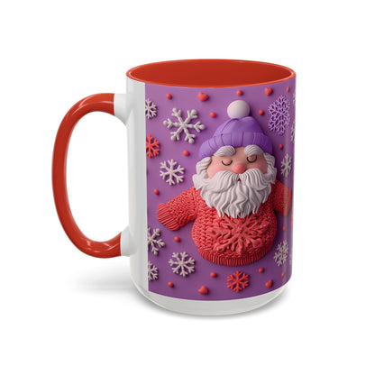 Knit Santa Pattern Mug | Accent Coffee Mug