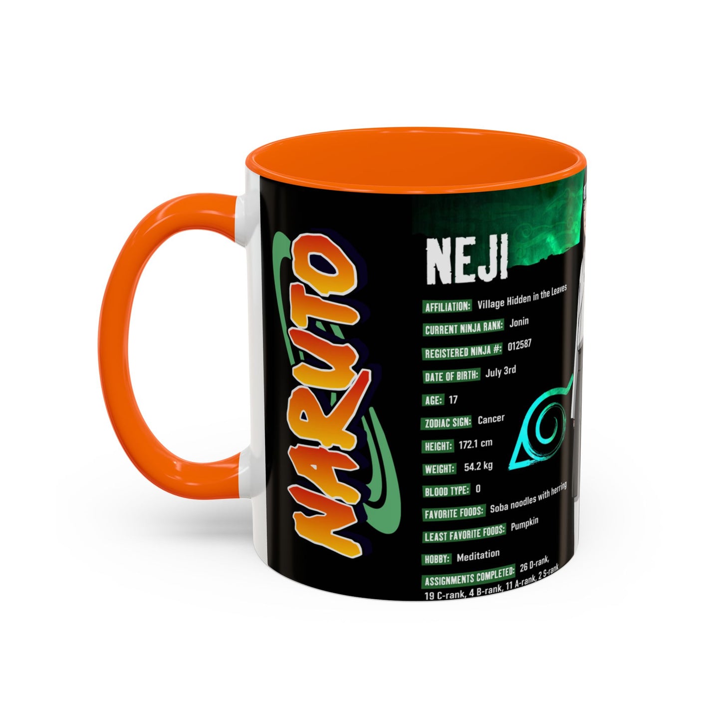 Naruto Shippuden Neji Accent Coffee Mug | Coffee Mug (11/15oz)