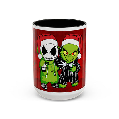 Grinch Jack Skellington Christmas Mug | Accent Coffee Mug