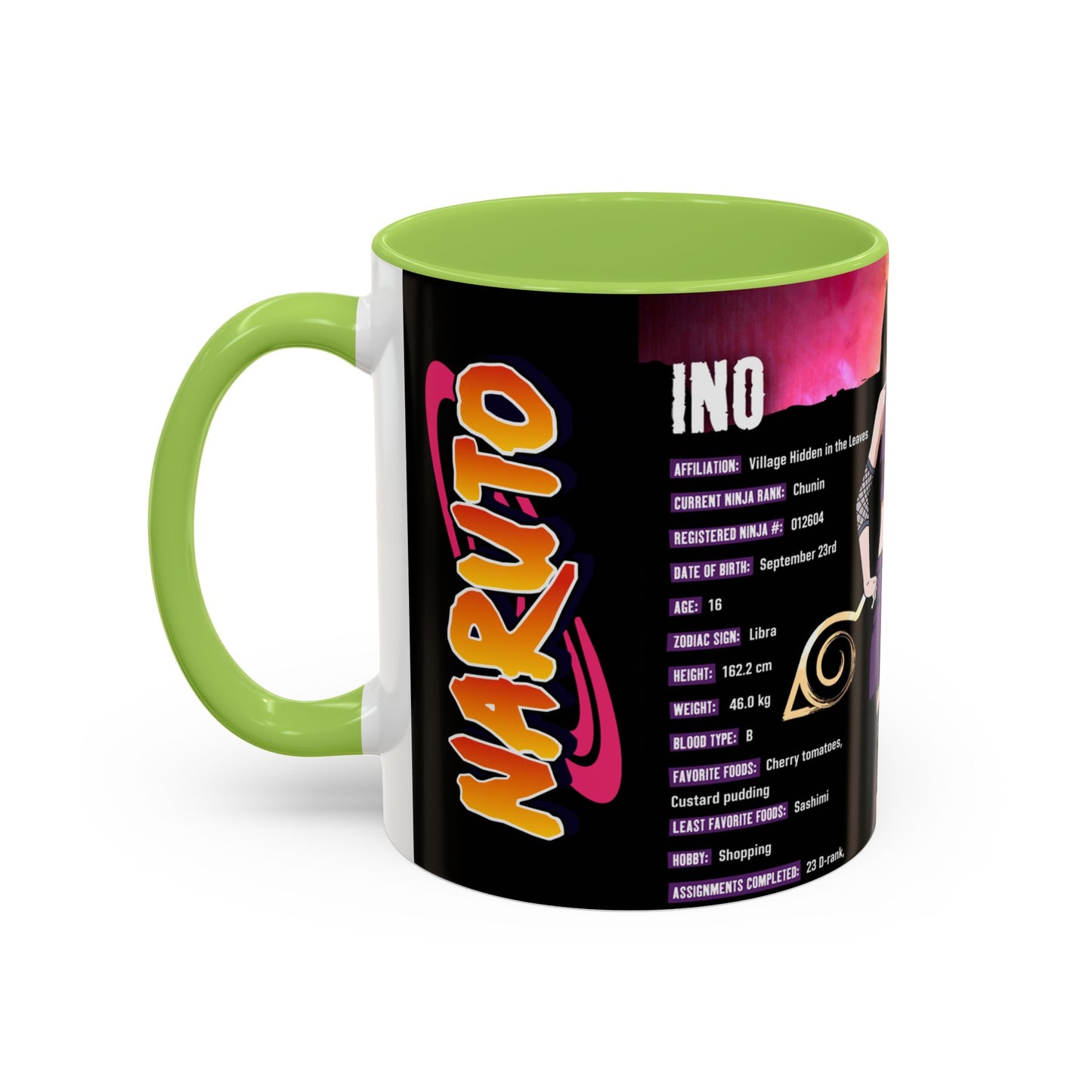 Naruto Shippuden Ino Anime Accent Coffee Mug — 11/15oz