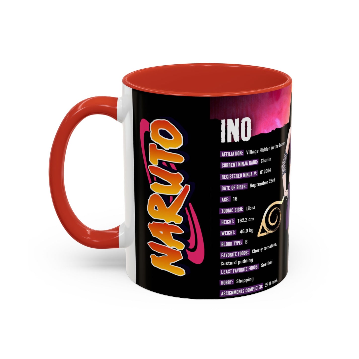 Naruto Shippuden Ino Anime Accent Coffee Mug — 11/15oz