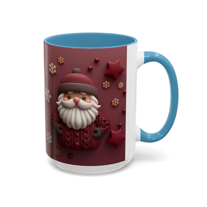 Cute Santa Face Holiday Mug | Christmas Accent Coffee Mug