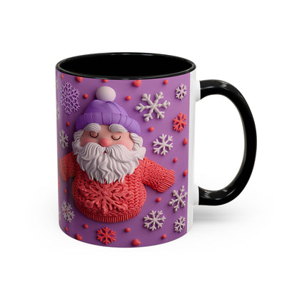 Knit Santa Pattern Mug | Accent Coffee Mug