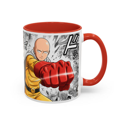 Saitama Mug |One Punch Man Inspired Collage Accent Mug (11/15 oz)