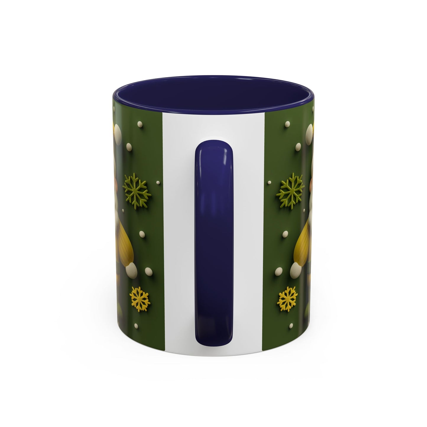 Yellow Santa Holiday Mug | Christmas Accent Coffee Mug (11,15oz)