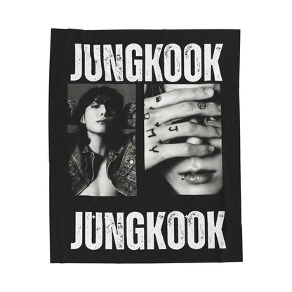 Jungkook Velveteen Plush Blanket | BTS Blanket