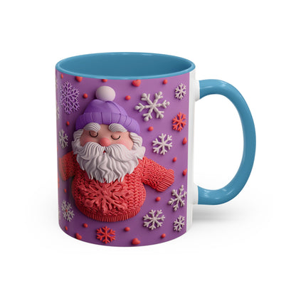 Knit Santa Pattern Mug | Accent Coffee Mug