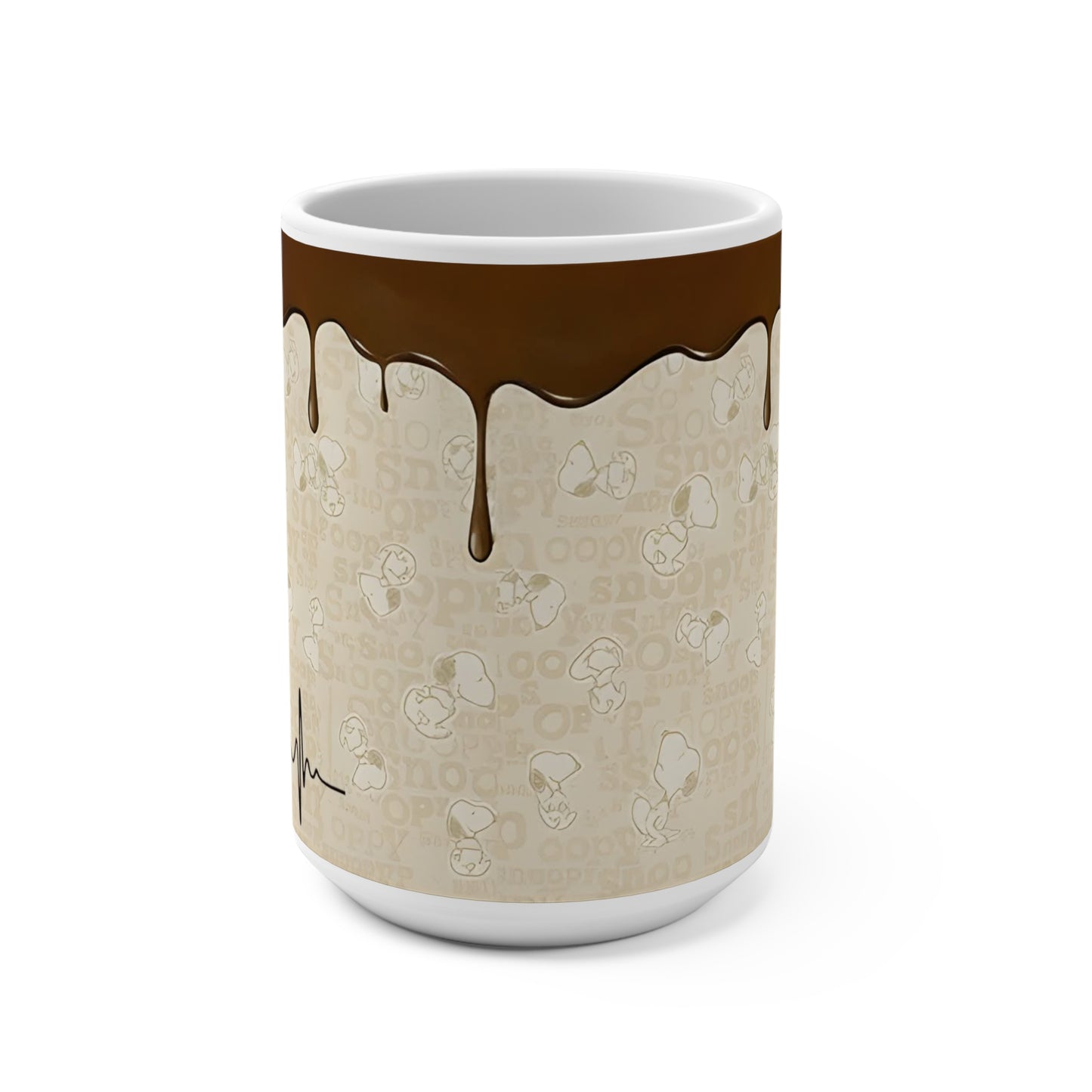 Snoopy Chocolate Drip Mug | Peanuts Coffee Cup 15oz