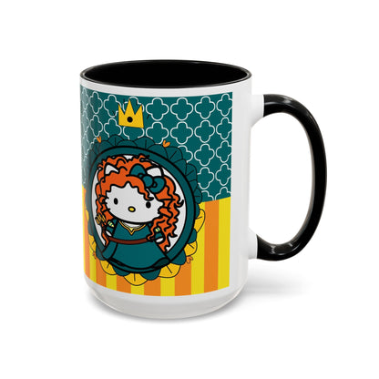 Redheaded Princess Kitty Accent Coffee Mug | Cute Cat Princess Design