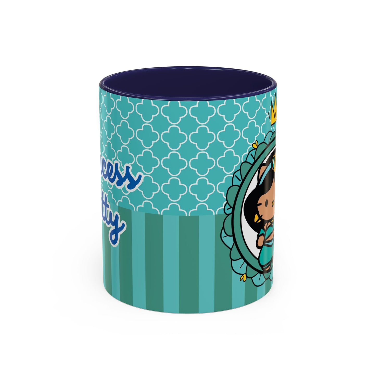 Princess Girl Cartoon Teal Accent Coffee Mug | 11oz 15oz