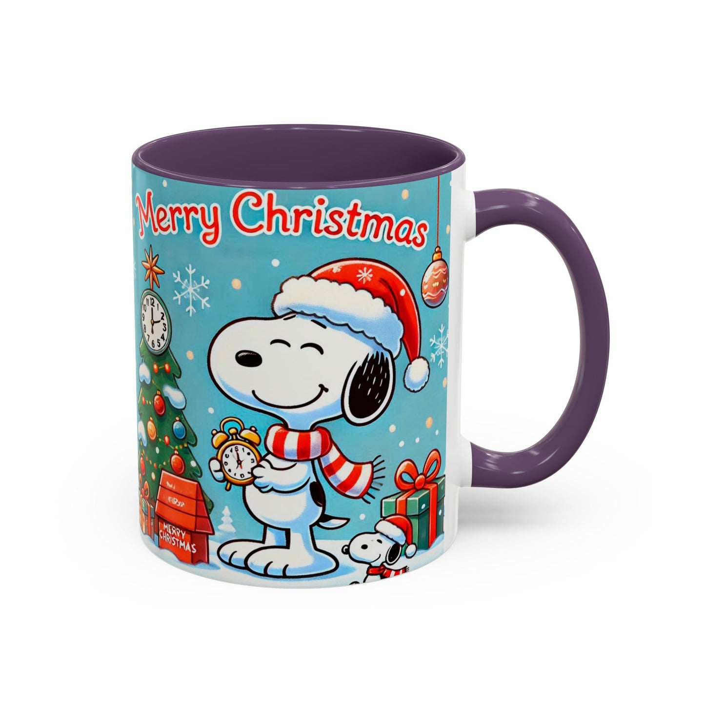 Beagle Chistmas Illustration Mug | Accent Coffee Mug 11oz 15oz