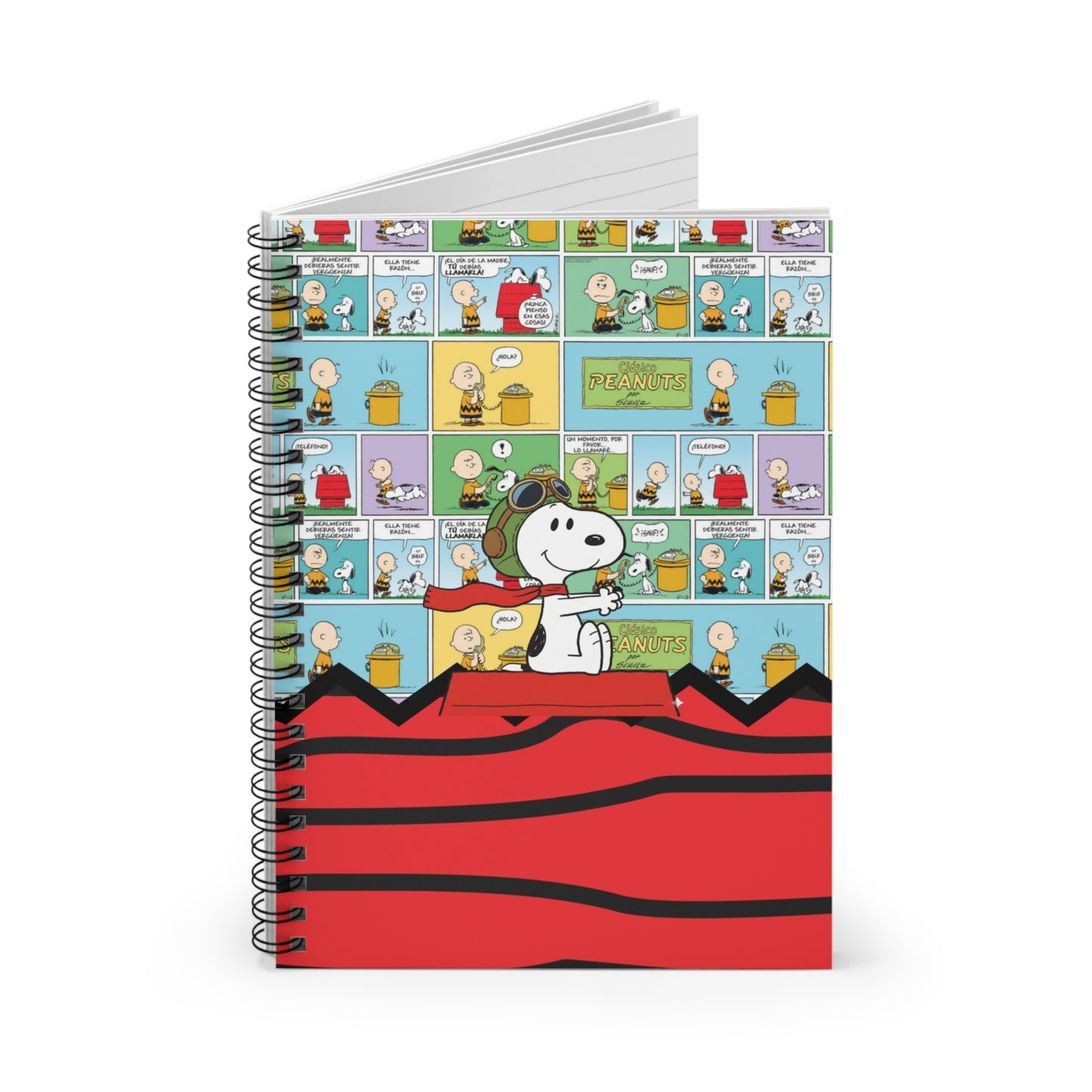Snoopy Comic Strip Notebook | Spiral Ruled Notebook