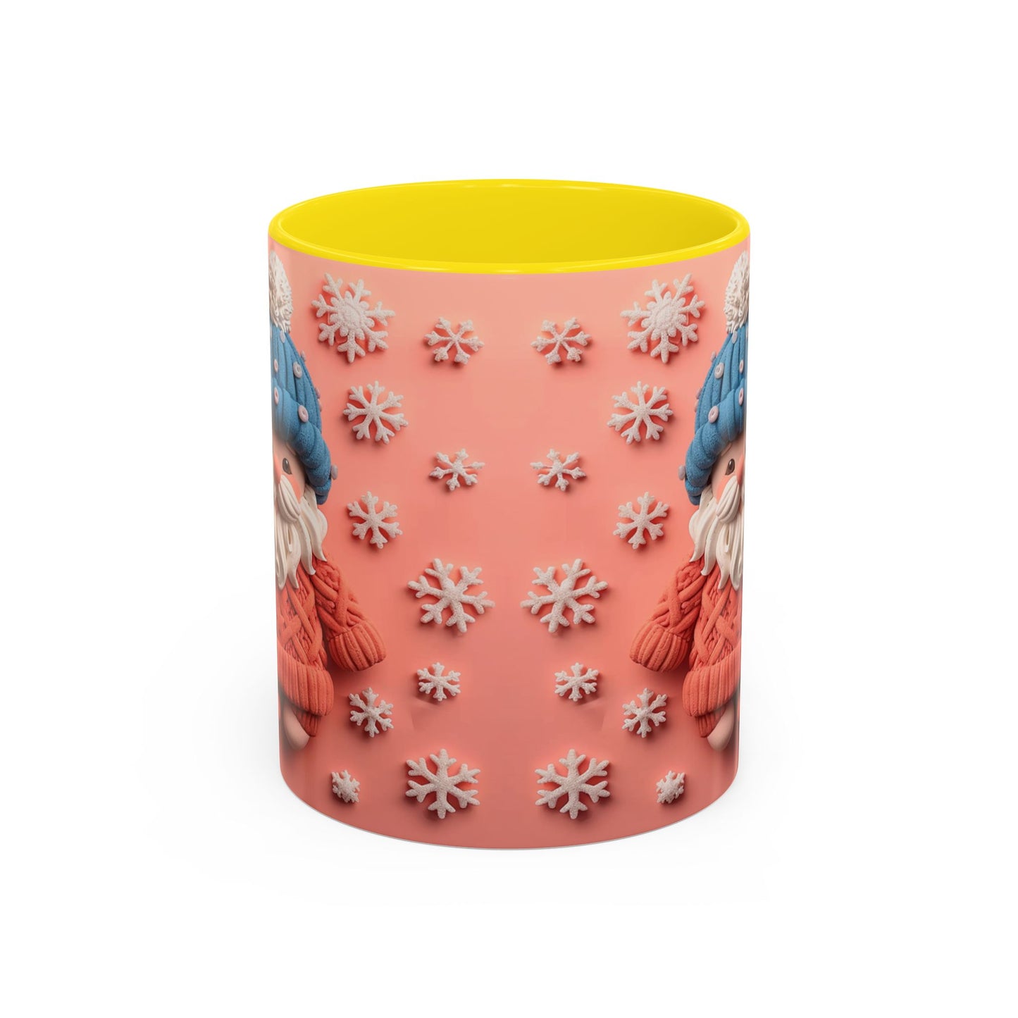 Knit Gnome with Snowflakes Mug | Accent Coffee Mug 11oz 15oz