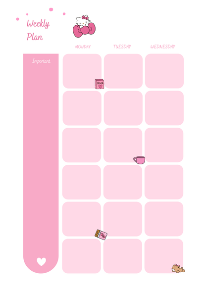 Pink Cat Inspired 2026 Planner | Digital Download