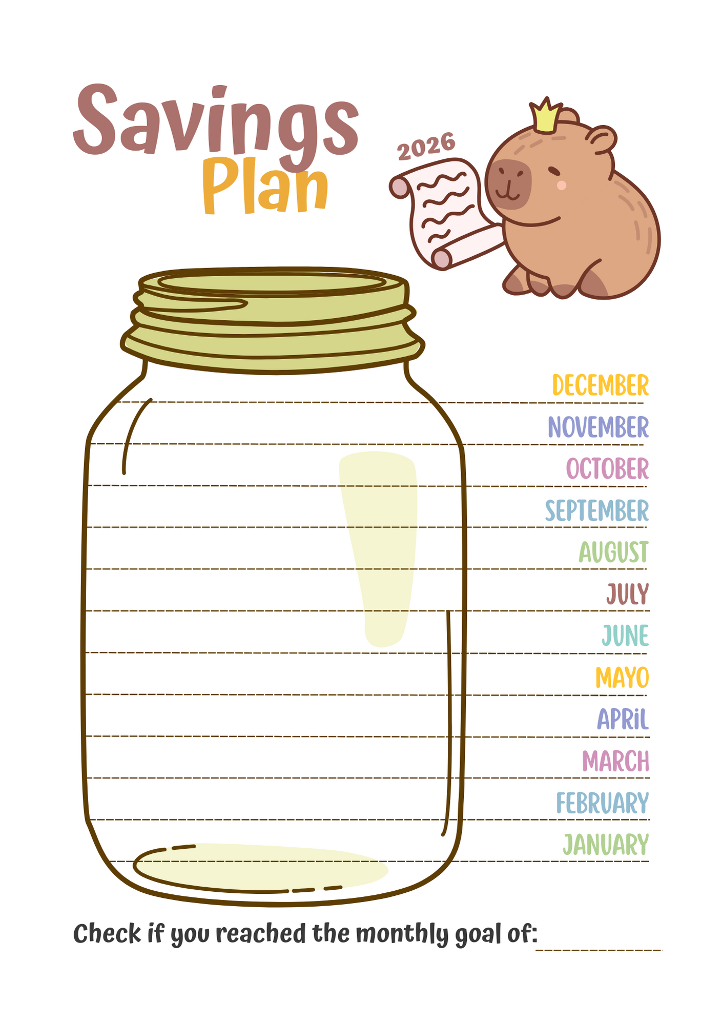 Capybara 2026 Planner | Digital Download
