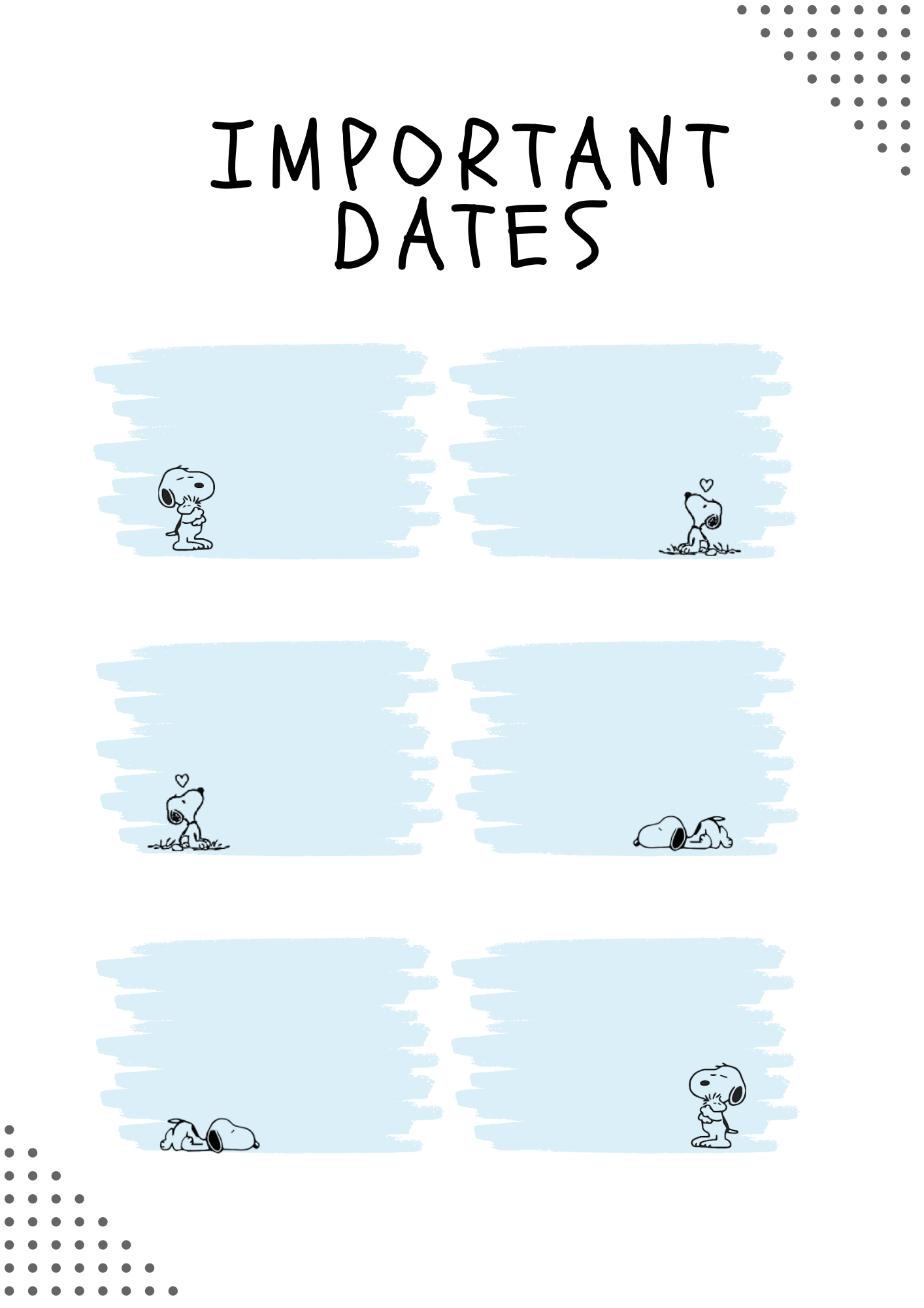 Snoopy Inspired 2026 Planner | Digital Download