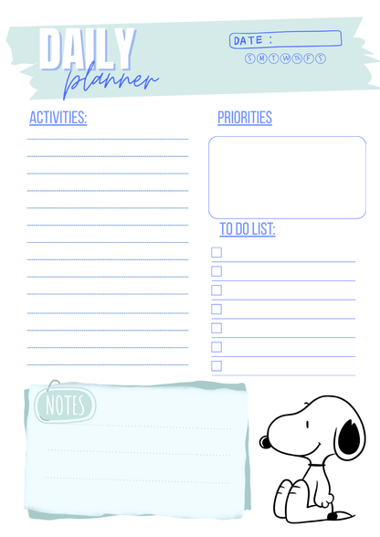 Snoopy Inspired 2026 Planner | Digital Download