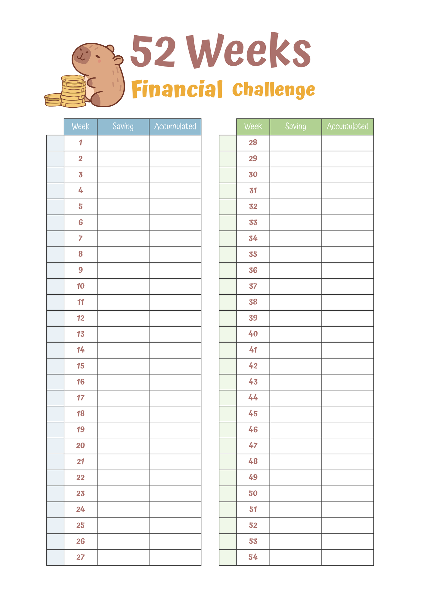 Capybara 2026 Planner | Digital Download