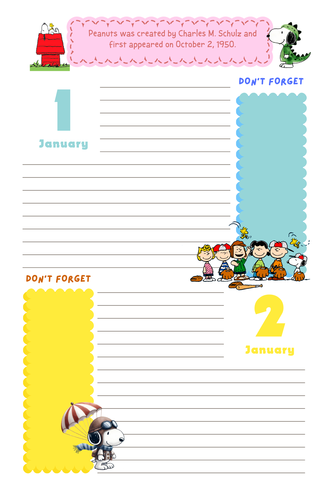 Snoopy Inspired 2026 Planner v3 | Digital Download