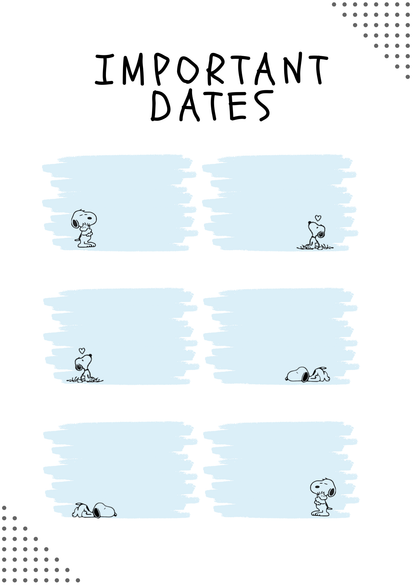 Snoopy Inspired 2026 Planner | Digital Download