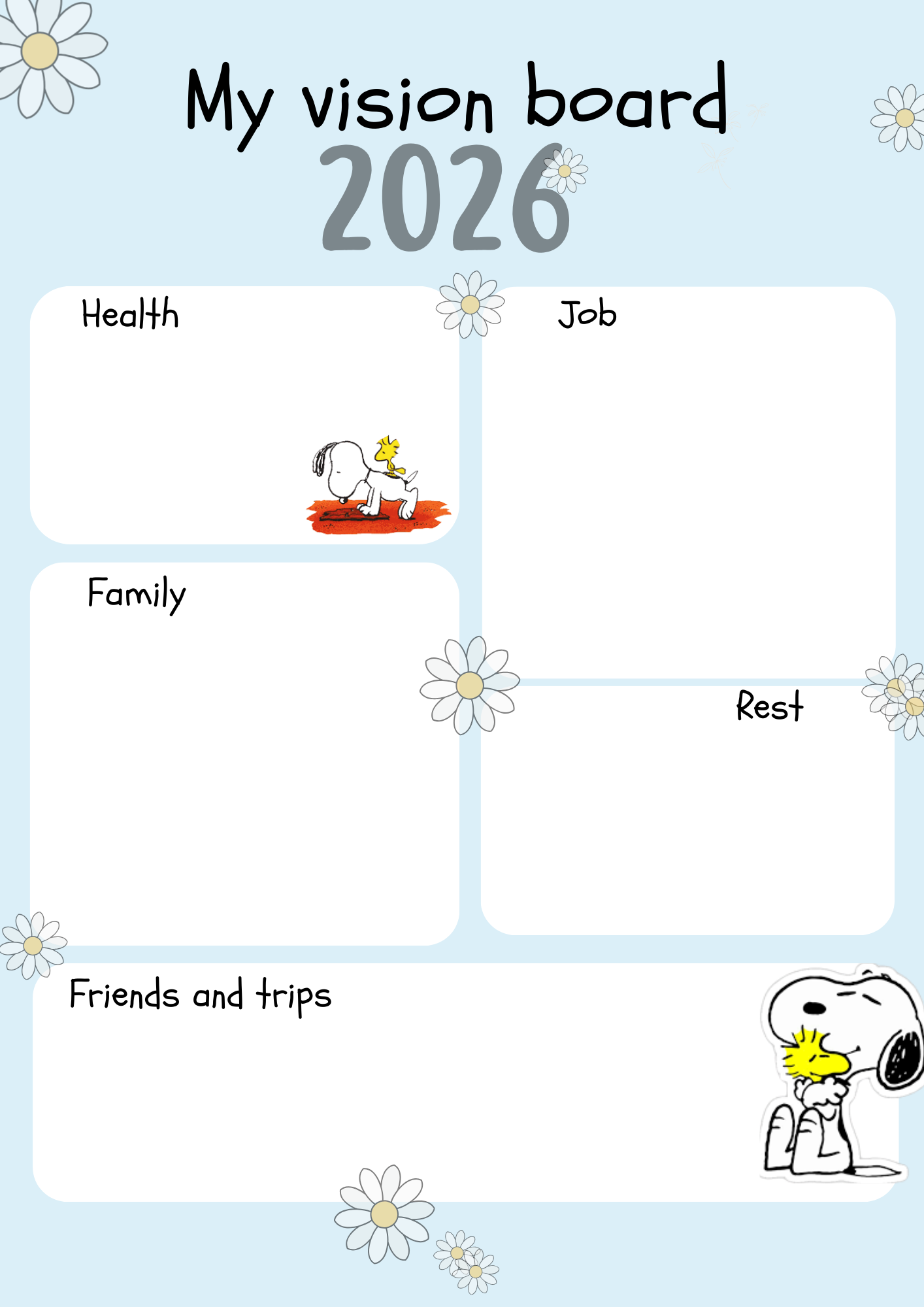 Snoopy Inspired 2026 Planner | Digital Download