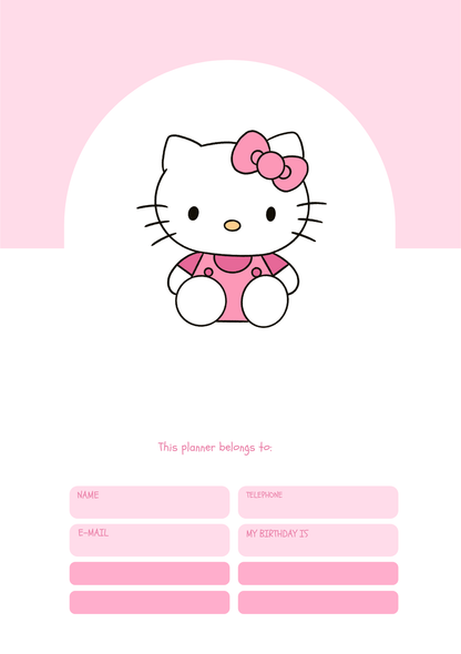 Pink Cat Inspired 2026 Planner | Digital Download