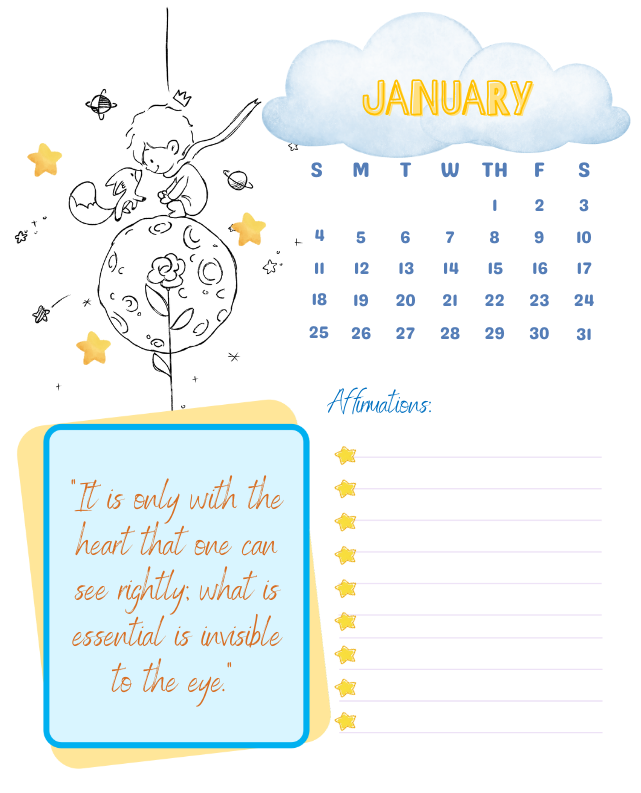 Little Prince Inspired 2026 Planner | Digital Download