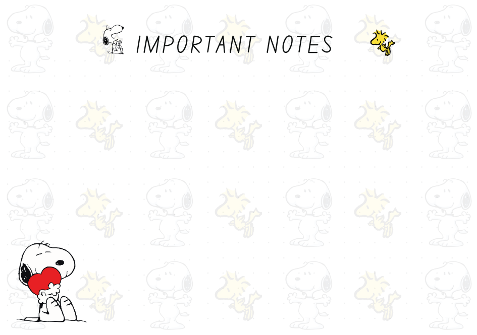 Snoopy Inspired 2026 Monthly Planner