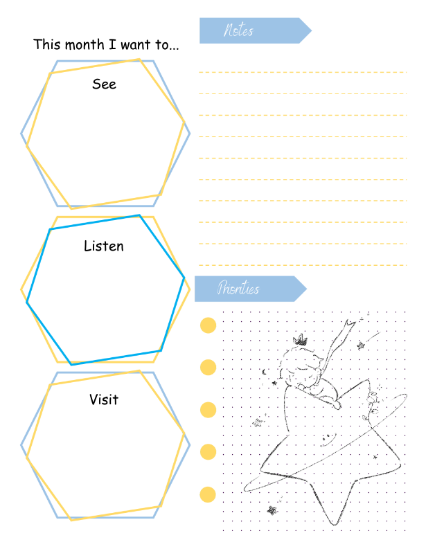 Little Prince Inspired 2026 Planner | Digital Download