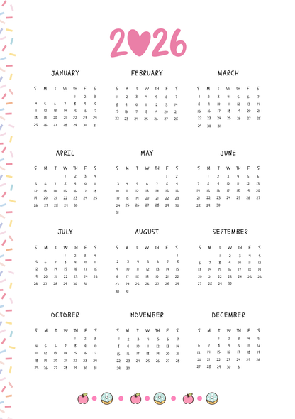 Pink Cat Inspired 2026 Planner | Digital Download