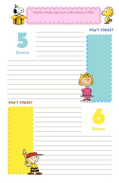 Snoopy Inspired 2026 Planner v3 | Digital Download