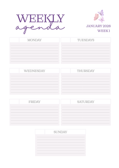 Alice in Wonderland Inspired 2026 Planner | Digital Download