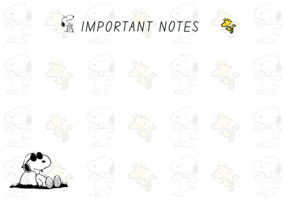 Snoopy Inspired 2026 Monthly Planner