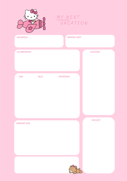 Pink Cat Inspired 2026 Planner | Digital Download