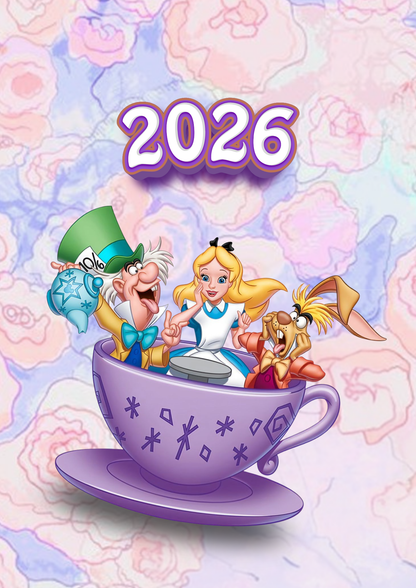 Alice in Wonderland Inspired 2026 Planner | Digital Download