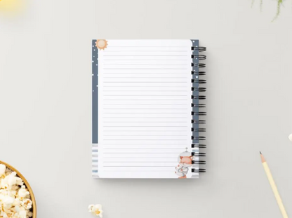 Cartoon Astronaut Fox Notebook