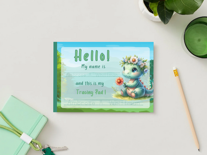 Cursive Letter Tracing Pad - Dinosaur Theme | Digital Download