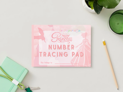 Number Tracing Pad - Princess Theme | Digital Download