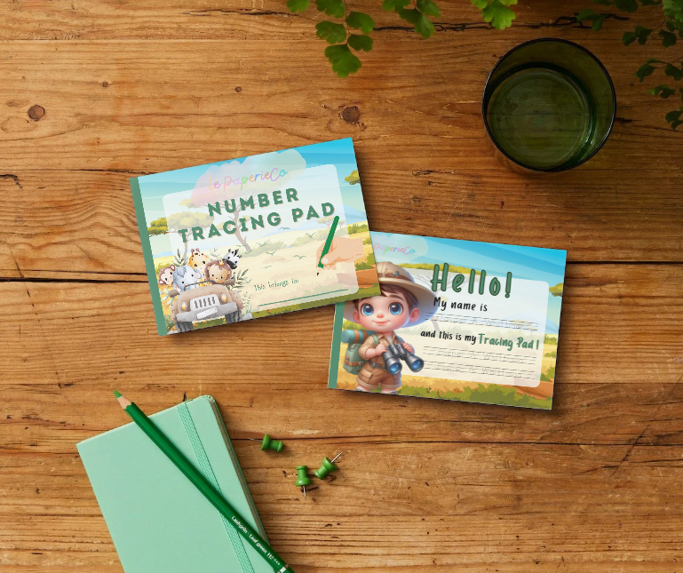 Number Tracing Pad - Safari Theme | Digital Download