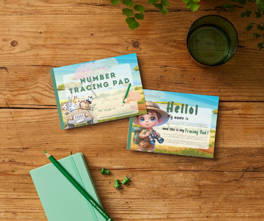 Number Tracing Pad - Safari Theme | Digital Download