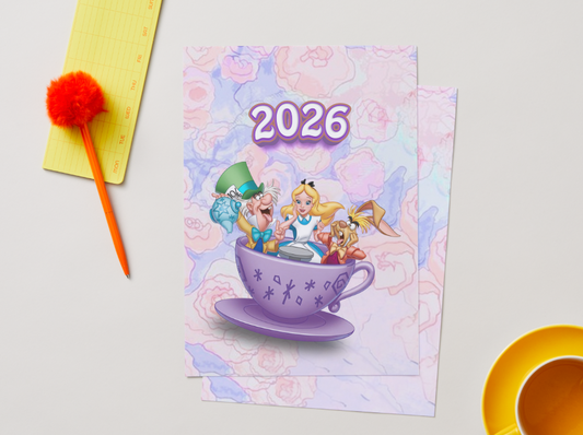 Alice in Wonderland Inspired 2026 Planner | Digital Download