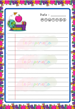 Colorful School Notepad (50 pages)
