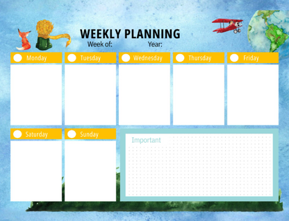 Little Prince Monthly and Weekly Planner