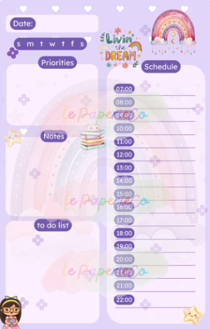 Purple Rainbow Notepad (50 pages)